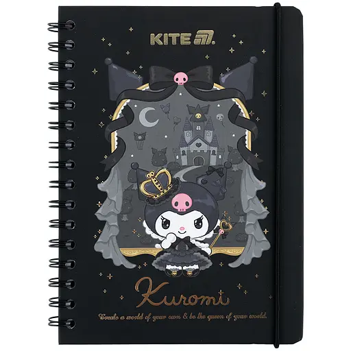 Дневник школьный Kite Kuromi на спирали твердый переплет (HK25-438-2)