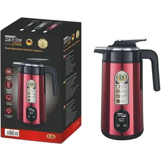 Электрочайник термос Zepline ZP-123-R 3л 2200 Вт
