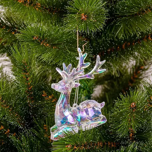 Украшение декоративное Chomik Олень пластик перламутр 8x9 см (BAI5881) - фото 5