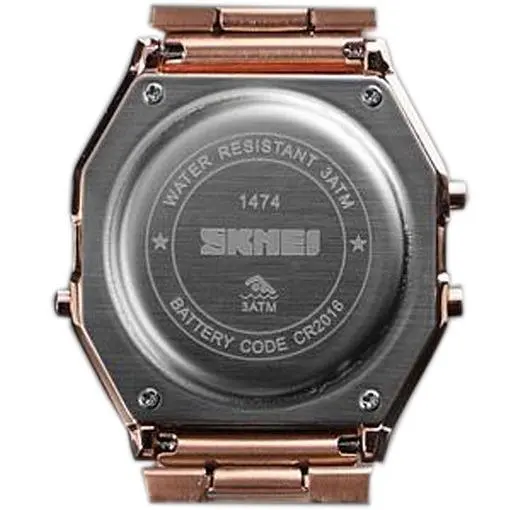 Жіночий наручний годинник Skmei Lolita 1474 Рожеве золото - фото 6