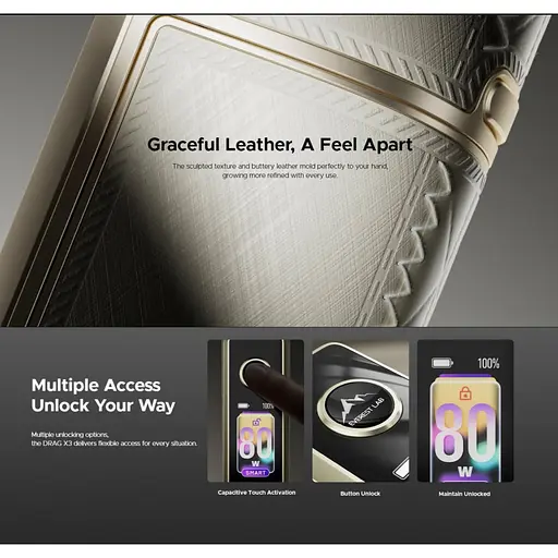 Под-система VooPoo Drag X3 80W Pod with PnP X Cartridge DTL 5 мл електронна сигарета Kit Sky Blue (18816) - фото 5