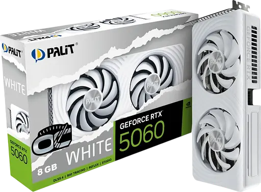 Відеокарта GeForce RTX 5060 8GB Palit White OC (NE75060U19P1-GB2063M) - фото 1