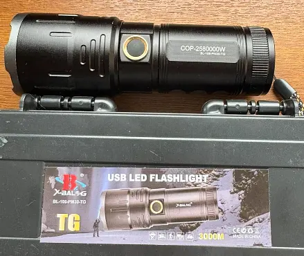 Светодиодный фонарь X-Balog BL-10-PS-TO мощный аккумуляторный прожектор с боковым светом - фото 4