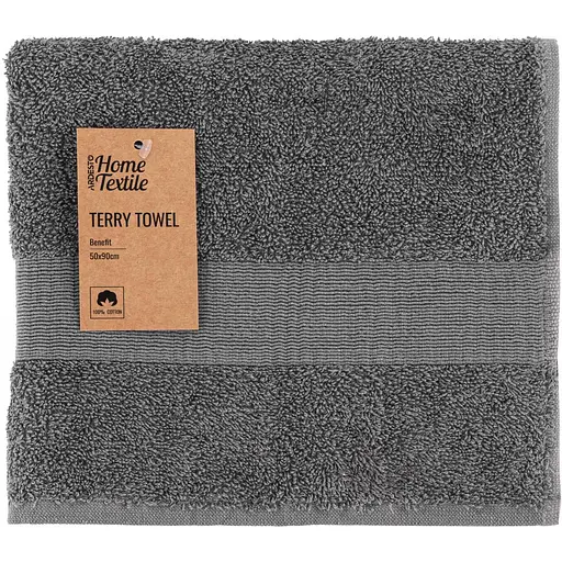 Полотенце махровое Ardesto Benefit 50х90 см 100% хлопок серое (ART2450SG)  - фото 1