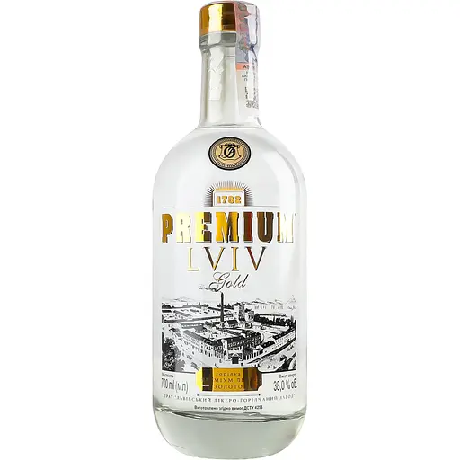 Водка Premium Lviv Золото 38% 0.7 л - фото 1