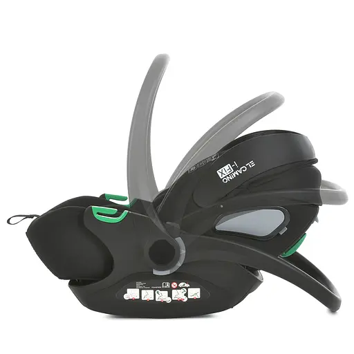 Автокрісло ME 1110 i-FIX Moon Black, i-SIZE R129, 40-87 см, регулювання, ISOFIX, Чорне - фото 3