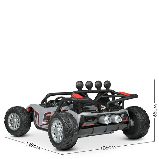 Електромобіль дитячий Bambi Багі Racer JS3168EBLR-11 24V Сірий - фото 7