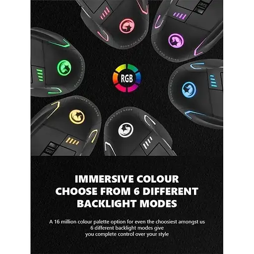 Комп'ютерна миша Marvo M720W бездротова безшумна 6colors-LED 8 кнопок Fast Key 4800 dpi Black - фото 5