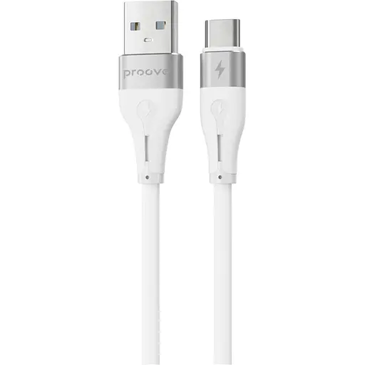 Кабель Proove Soft Silicone USB-A to USB-C 2.4A 1m White (CCSO20001202) [130628] - фото 2