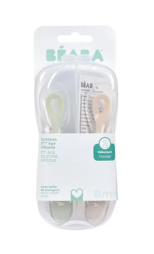 Ложка Beaba силіконова 8+ пастельно-рожевий (913628) - фото 2