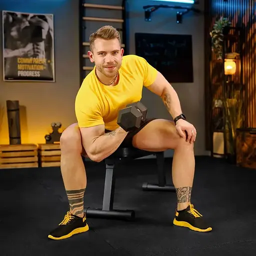 Гантеля шестигранная Trex Sport прорезиненная TX-150RD 15кг - фото 7