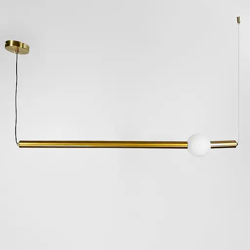 Светильник в горизонтальной форме 90 см с белым led шариком | Line F | Арт. YG518B/900 HL AB - фото 3