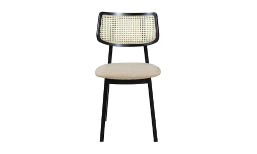 Стілець Пепе Cane з масиву дерева та ротангу чорний - фото 4