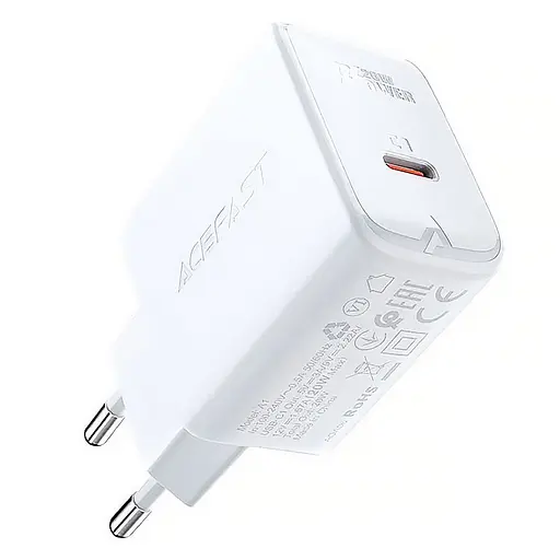 МЗП Acefast A1 PD20W single USB-C White - фото 2
