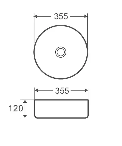Умивальник накладний керамічний Mixxus Premium Topper-0101 355x355x120 мм MP6489, Білий - фото 2
