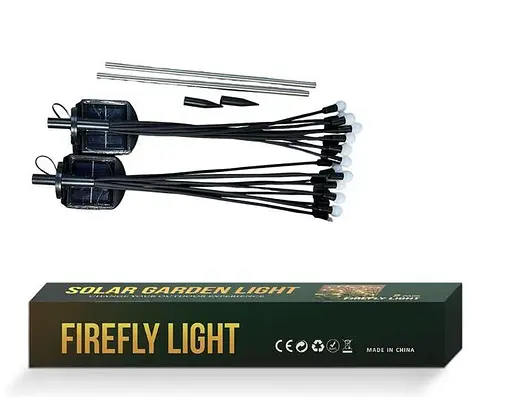 Светильники FireFly садовые на солнечных батареях 10LED 70 см RGB 2 шт - фото 4
