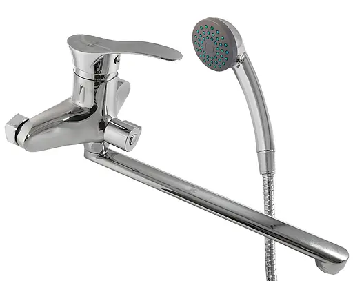 F22001 Змішувач для ванни довгий гусак Ø40 Frap 1/10 Хром - фото 1