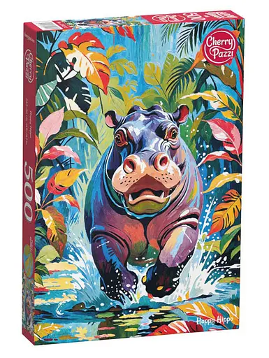 Пазли CherryPazzi Щасливий бегемот, 500 елементів, 34.5x50 см, 20272