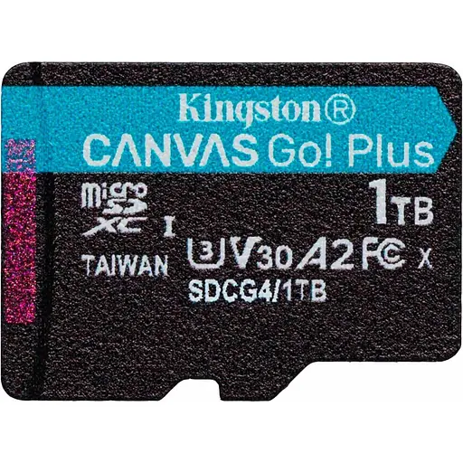 Карта пам'яті Kingston MicroSDXC 1TB UHS-I/U3 Class 10 Canvas Go! Plus R200/W160MB/s (SDCG4/1TBSP) - фото 1