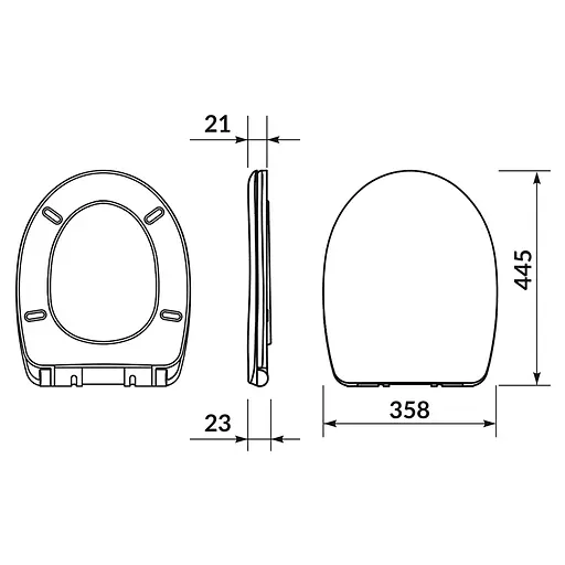 Сиденье для унитаза Cersanit Cersania (Delfi/Moduo) duraplast Soft Close K98-0239, Белый - фото 4