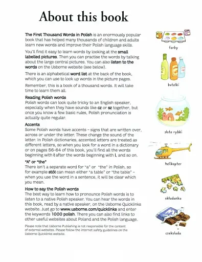 First 1000 Words in Polish - фото 2