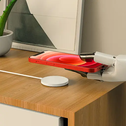 Зарядка Qi HOCO Original series magnetic wireless fast charger CW28 15W белое - фото 3