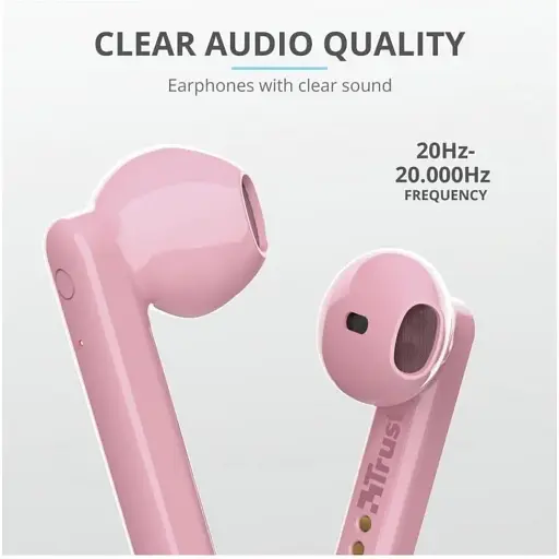 Наушники TWS Trust Primo Touch True Wireless Mic Pink (23782) - фото 7