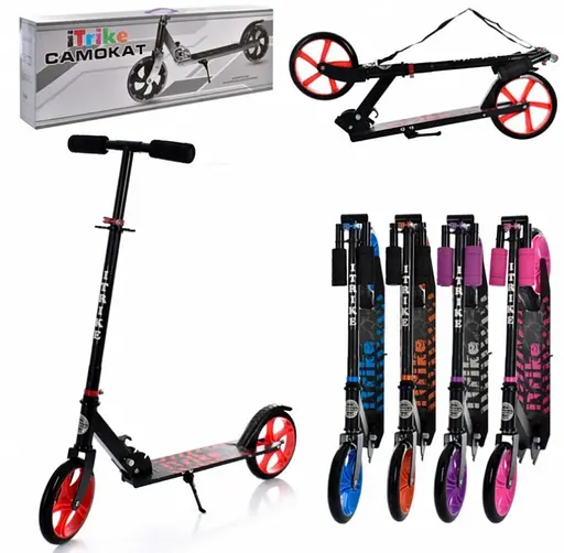 Детский двухколесный самокат iTrike SR 2-010-4-1 до 100 кг (Красный) - фото 7