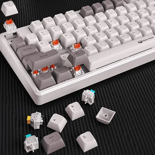 Механическая беспроводная клавиатура MEETION MK14 з RGB подсветкой белая - фото 19