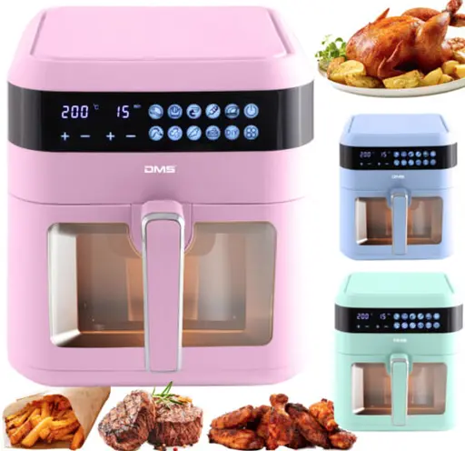 Багатофункціональна піч 10 програм DMS HFG-7R 1600 Вт з духовкою системою Air Fryer функція гаряче повітря - фото 3