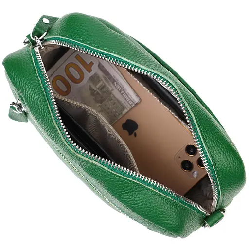 Жіноча шкіряна сумка Vintage 20х13х6 см 000245013 - фото 5