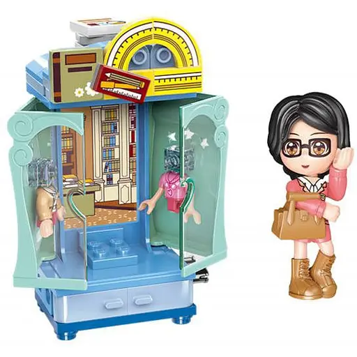 Детский конструктор Девочка с комнатой Bambi 34012 с аксессуарами Учительница - фото 1