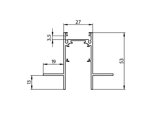Рейлинг-шинопровод для магнитной трековой системы, для гипсокартона, 1 - фото 3