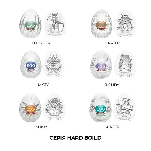Яйцо-мастурбатор Tenga Egg Hard Boild, Thunder - фото 6