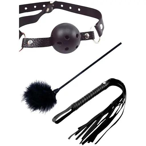 БДСМ набір Passion Міні Kiss Me 3 предмети чорний (4821002029365)