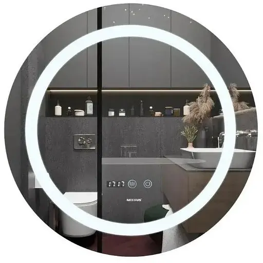 Зеркало Mixxus Plain MC02-60 (часы, LED-подсветка, антизапотевание) (MI6012) - фото 1