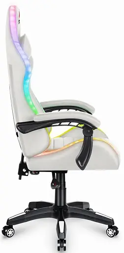 Компьютерное кресло Hell's HC-1003 LED RGB White - фото 5