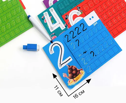 Гра з маркером Пиши та витирай Цифри, Vladi Toys, VT5010-04 - фото 3