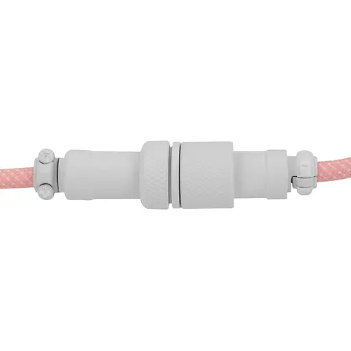 Кабель Keychron USB-A/USB-C > USB-C зарядка/синхронизация, 1.36м, Type-C, Coiled Aviator, розовый - фото 4