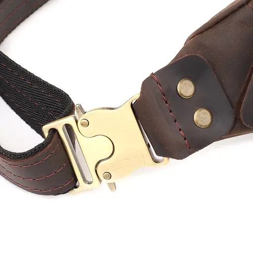 Чоловіча стильна бананка з натуральної vintage шкіри SHVIGEL 29х11х4,5 см sum0027449 - фото 16