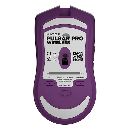 Беспроводная мышь HATOR Pulsar 2 PRO Wireless Lilac (HTM-534) Б/у - фото 5