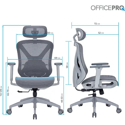 Офісне крісло OfficePro Atlas OC630-G-DG-DG Gray/Dark Gray [148899] - фото 7