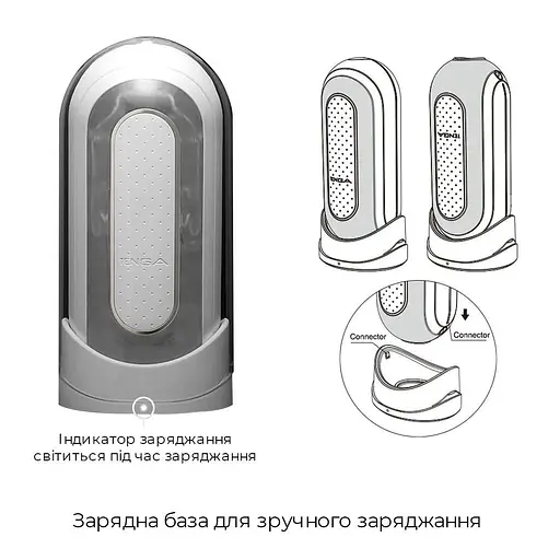Вібромастурбатор Tenga Flip Zero Electronic Vibration White, змінна інтенсивність, розкладний - фото 7