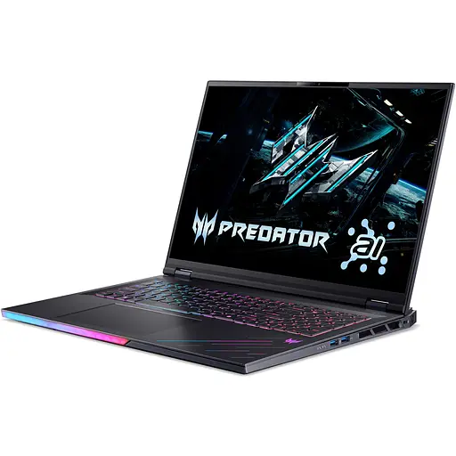 Ноутбук Игровой Acer Predator Helios 18 AI PH18-73-94AF с процессором Intel Core Ultra 9 275HX 5.4GHz, 18", WQUXGA, 120Hz, IPS, 64GB DDR5, 2TB SSD, NVIDIA® GeForce черный - фото 4