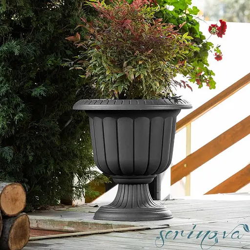 Горщик для квітів Serinova Nergiz 25.3 л антрацитовий (00-00011500) - фото 2