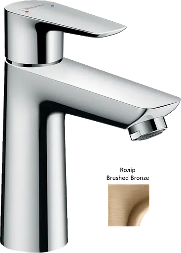 Смеситель для умывальника Hansgrohe Talis E 110 с донным клапаном pop-up Brushed Bronze 71710140 Бронза - фото 2