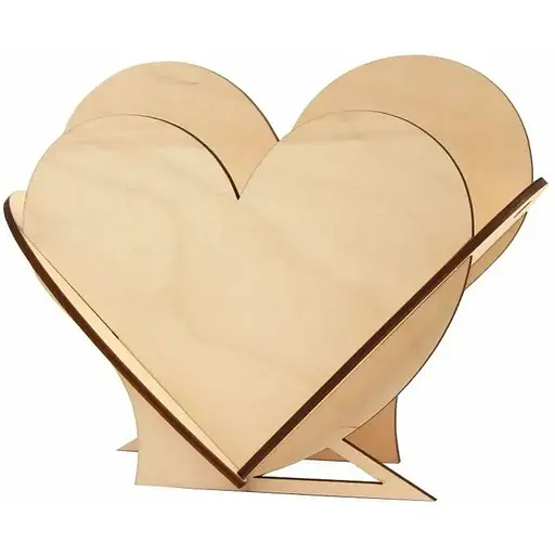 Подарунковий пакет Rosa Talent Серце фанера 18х14.5х8.5 см