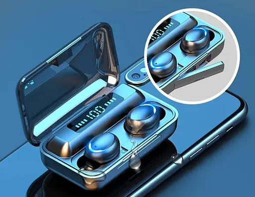 Беспроводные Bluetooth наушники TWS F9-5C с зарядным кейсом-павербанком и LED-дисплеем Блютуз наушники - фото 3