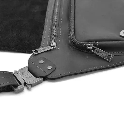 Кожаная мужская сумка на пояс TARWA 14х29х5 см sum0025948 - фото 6