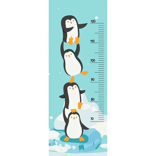 Ростомер по номерам "Пингвинчики" 15128-AC 30х80 см